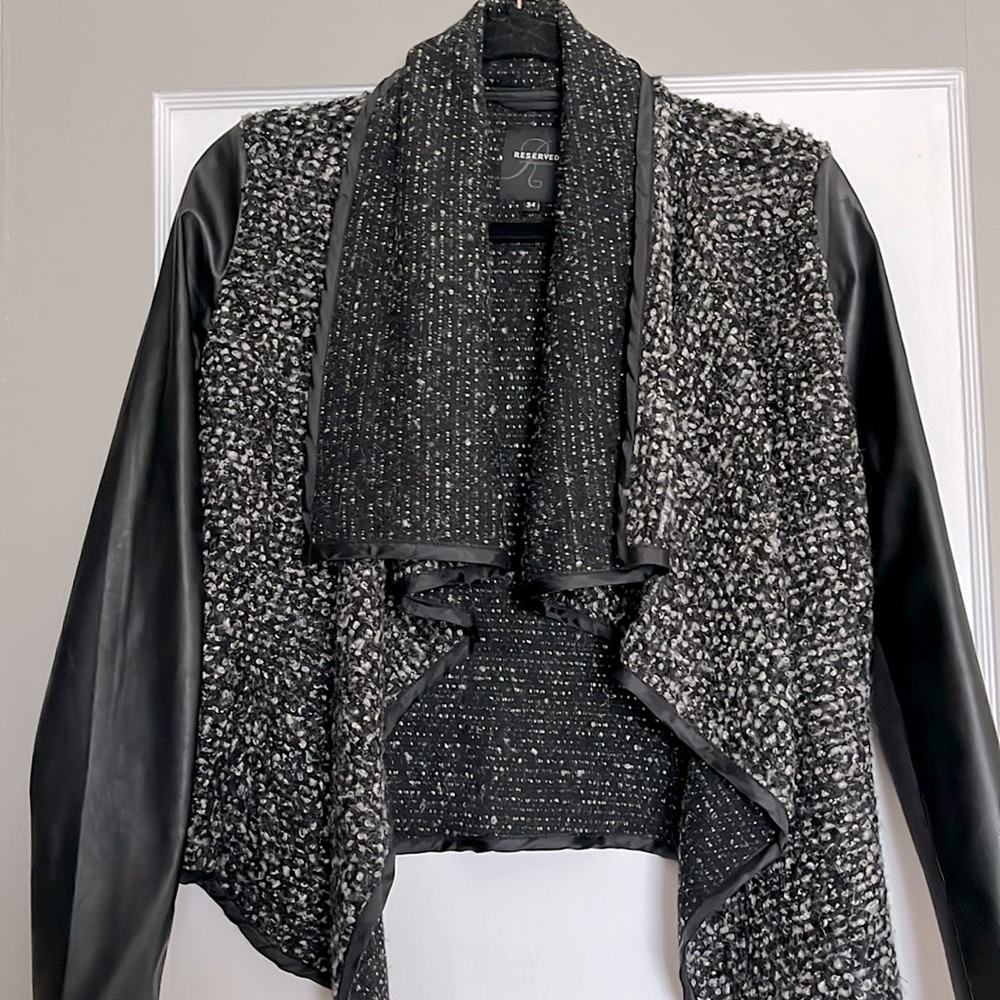 NWOT RESERVED ASYMMETRICAL CARDIGAN / BLAZER